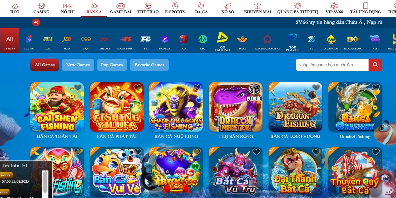 Tổng quan về sảnh săn cá